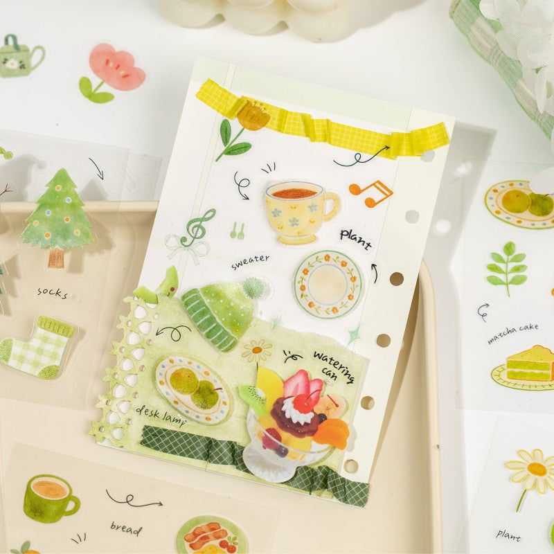 Four Seasons Signal Series PET sticker book featuring spring, summer, autumn, and winter seasonal designs for journaling, scrapbooking and collage