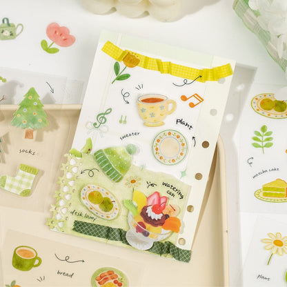 Four Seasons Signal Series PET sticker book featuring spring, summer, autumn, and winter seasonal designs for journaling, scrapbooking and collage