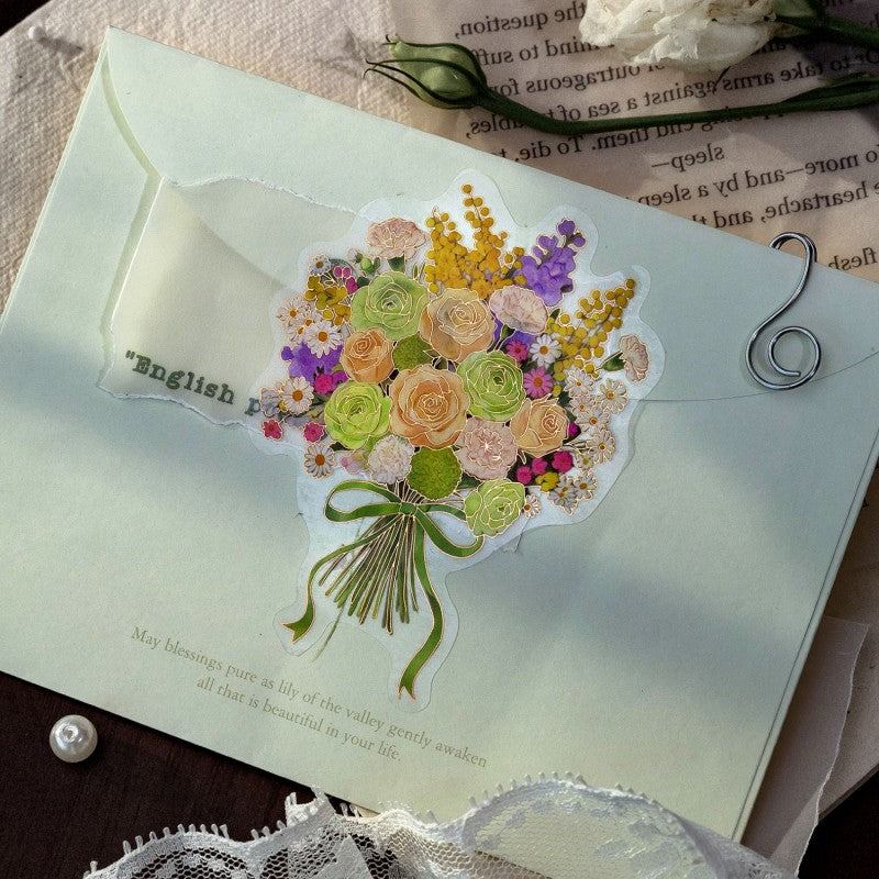 Floral Note Tales Series Sticker Pack featuring floral, tale, and note designs for journaling, scrapbooking and collage