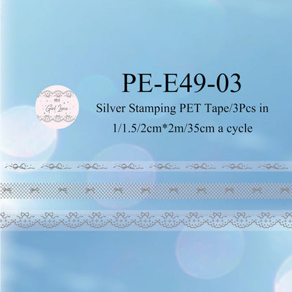 Silver Special Issue Series Silver Stamping PET Tape Set