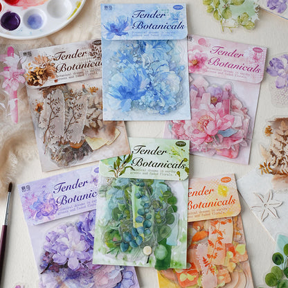 Enamored Plants Series Sticker featuring red designs for journaling, scrapbooking and collage