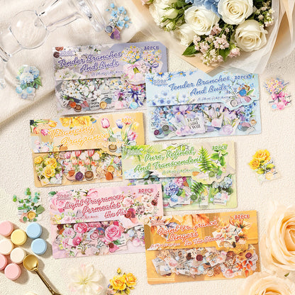 Soft Petal Fragrant Series Sticker for journaling, scrapbooking and collage