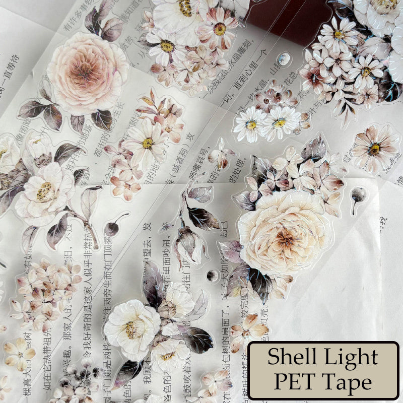 Ink Fragrance Flower Die-Cutting Washi Tape - Sample 100cm