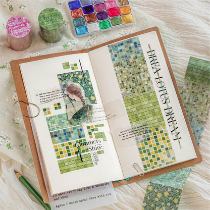 Lijiu Color Brick Series Washi Tape featuring color designs for journaling, scrapbooking and collage