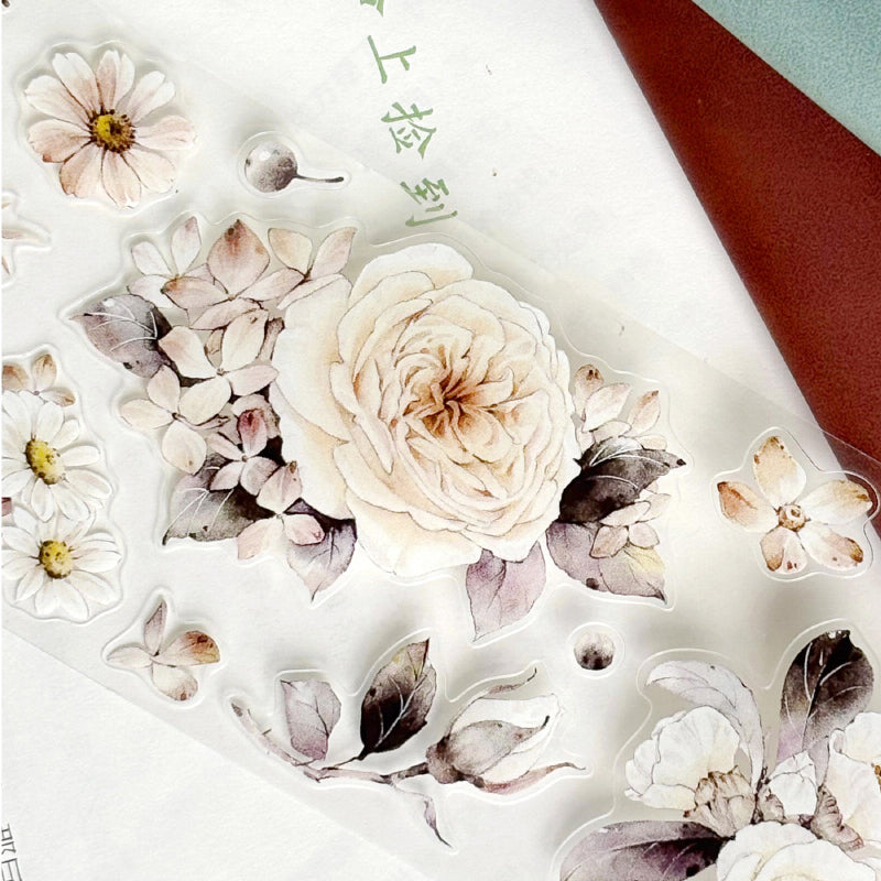 Ink Fragrance Flower Die-Cutting Washi Tape - Sample 100cm