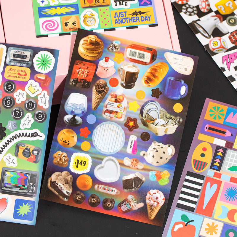 Color Preview Series Sticker Book featuring book, and color designs for journaling, scrapbooking and collage