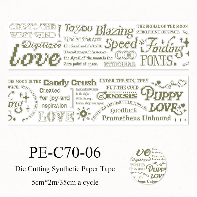 Slow writing series Die Cutting Synthetic Paper Tape