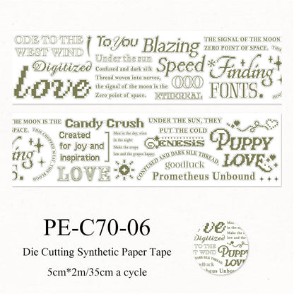 Slow writing series Die Cutting Synthetic Paper Tape