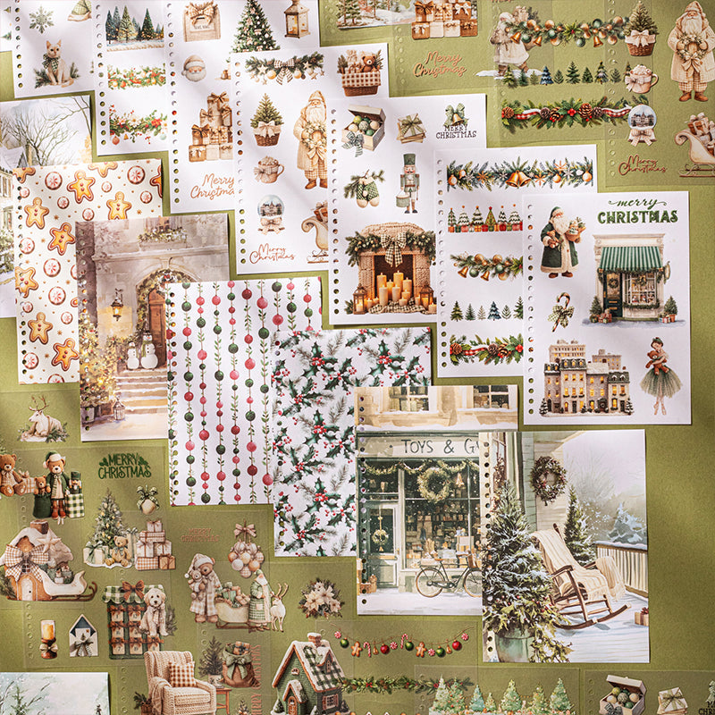 Look Forward Christmas Series Sticker Book featuring book designs for journaling, scrapbooking and collage