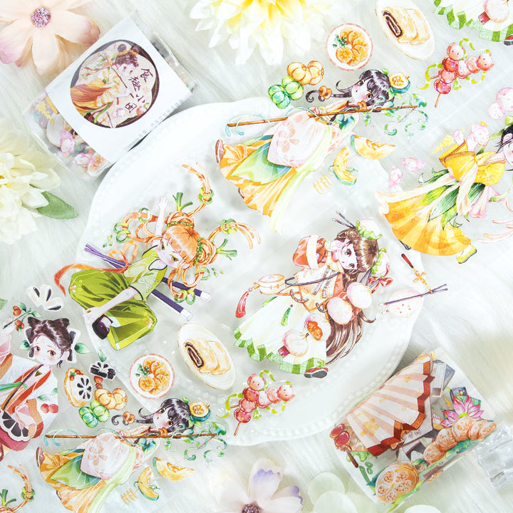 Food Fun Kid Shell Light PET Tape featuring light designs for journaling, scrapbooking and collage