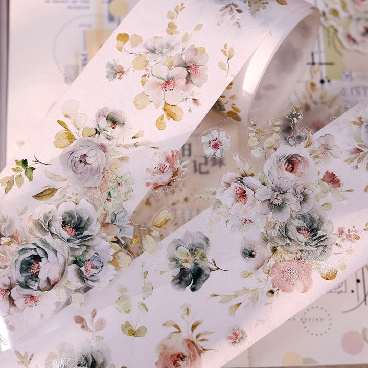 5.5cm*120cm Mountain Mist Die Cutting Washi/PET Tape for journaling, scrapbooking and collage