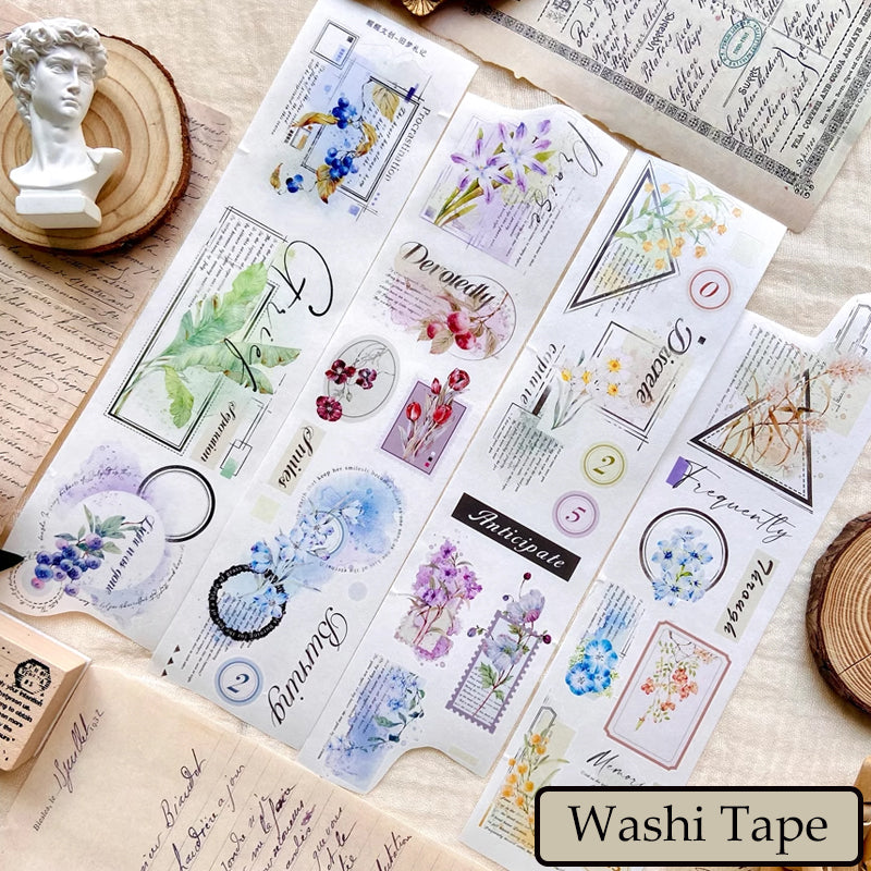 6.5cm*100cm Memoirs of Old Dreams Die Cutting Washi/Fog PET Tape