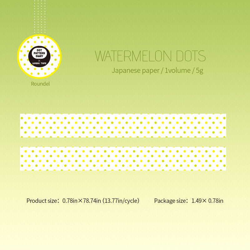 Dot Pattern Diary Series Washi Tape