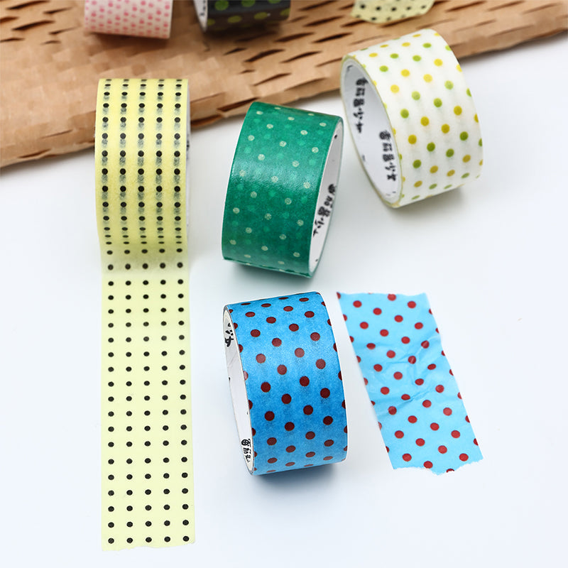 Dot Pattern Diary Series Washi Tape featuring dot designs for journaling, scrapbooking and collage