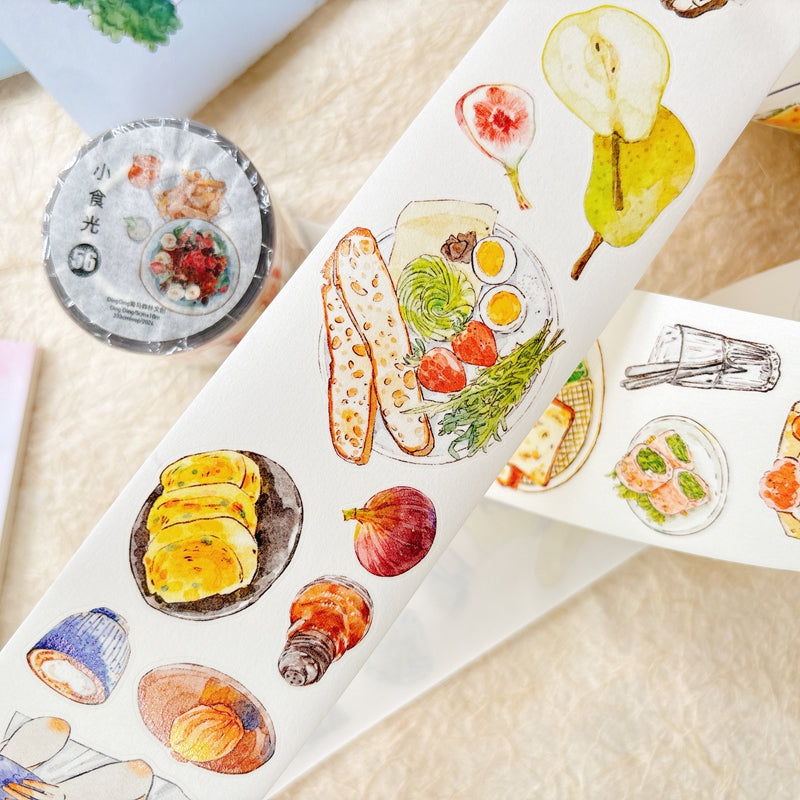5cm*333cm Healing Cuisine Die Cutting Washi/PET/Fog PET Tape for journaling, scrapbooking and collage