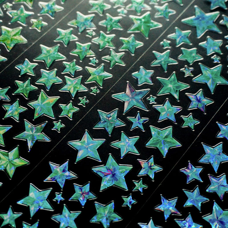 Whole Roll 6cm*5m Star Dust Wandering Die Cutting Shell Light PET Tape