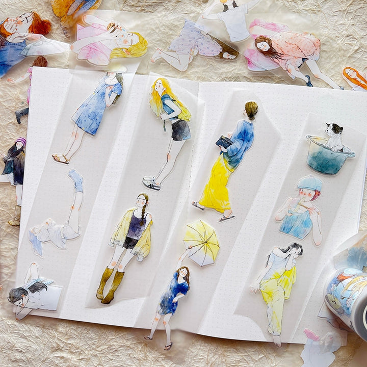 5cm*333cm Little happiness Die Cutting Washi/PET/Fog PET Tape for journaling, scrapbooking and collage