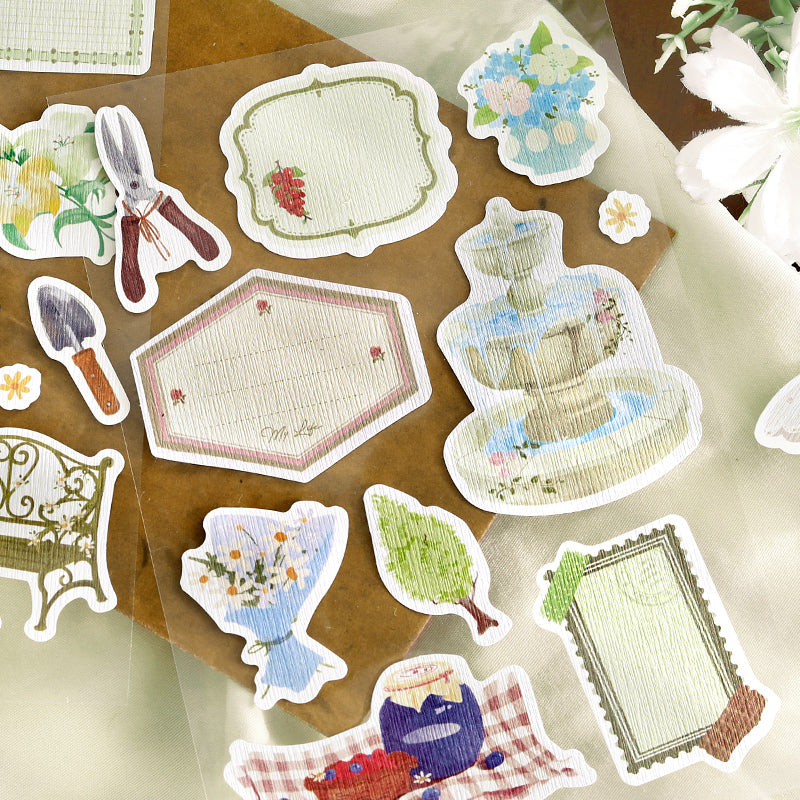 Idle Cottage Series Sticker featuring cottage designs for journaling, scrapbooking and collage