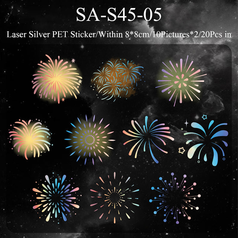 Starlit Night Fireworks Series Sticker