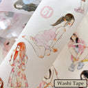Whole Roll 6cm*10m Little Pink Die Cutting Washi/PET/Fog PET Tape