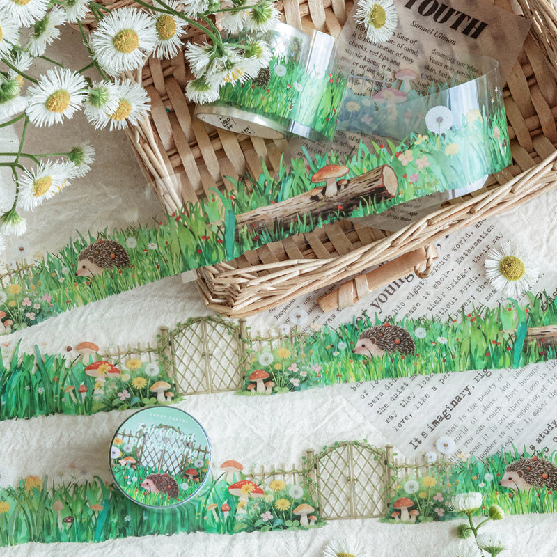 Flower Field Series PET Tape featuring flower designs for journaling, scrapbooking and collage