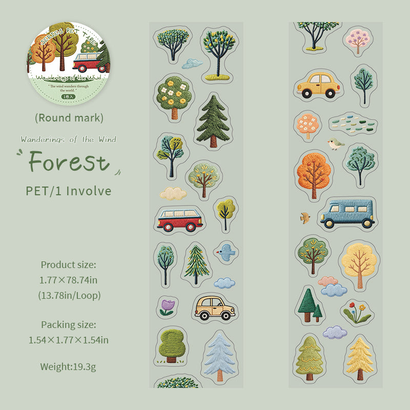 Journey of the Wind Series Die Cutting PET Tape