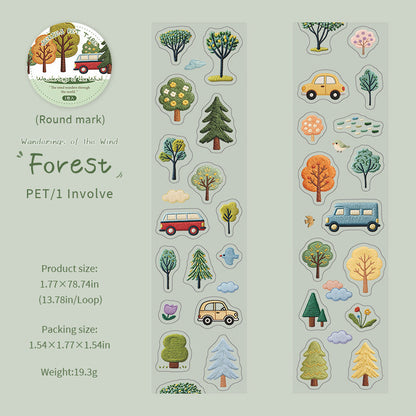Journey of the Wind Series Die Cutting PET Tape