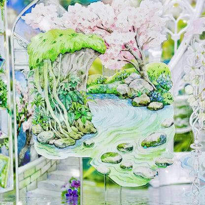 Whole Roll 7.5cm*5m Seine River Scenery Shell Light PET Tape featuring light designs for journaling, scrapbooking and collage