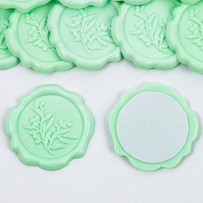 Leaves of Rose Wax Seal Sticker