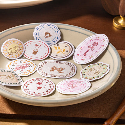 Floral Small Frame Series Die Cutting Writing Tape featuring floral designs for journaling, scrapbooking and collage