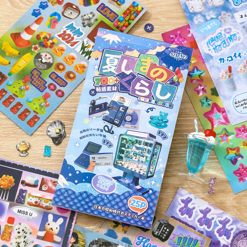 Showa Series Sticker Book featuring book designs for journaling, scrapbooking and collage