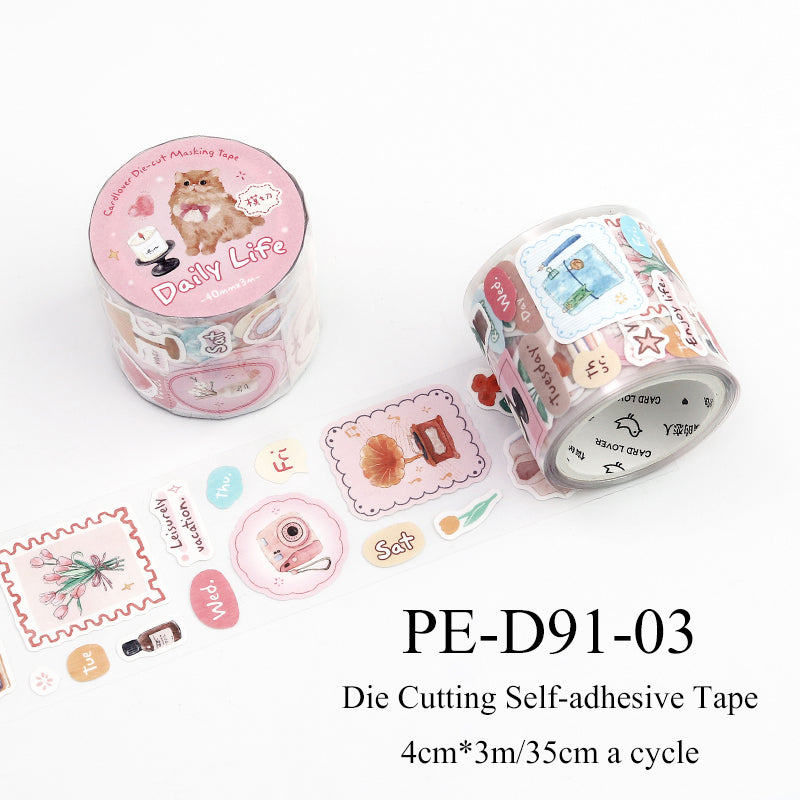 Healing Checklist Series Die Cutting Self-adhesive Tape