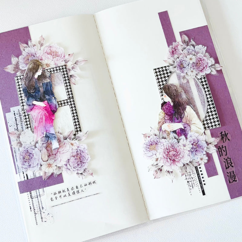 Whole Roll 5.5cm*5m Modern frame Die Cutting Washi/PET Tape for journaling, scrapbooking and collage