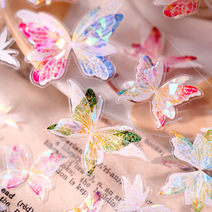 5.5cm*100cm Gossamer Butterfly Dance Die Cutting Shell Light PET Tape