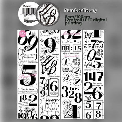 English Letters Series PET Tape