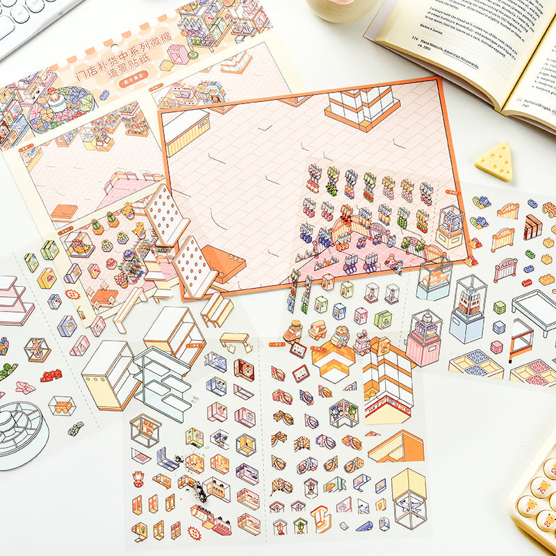 Store Replenishment Series 3D Sticker for journaling, scrapbooking and collage