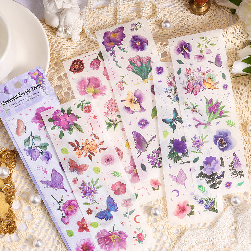 Butterfly light and flower shadow Sticker