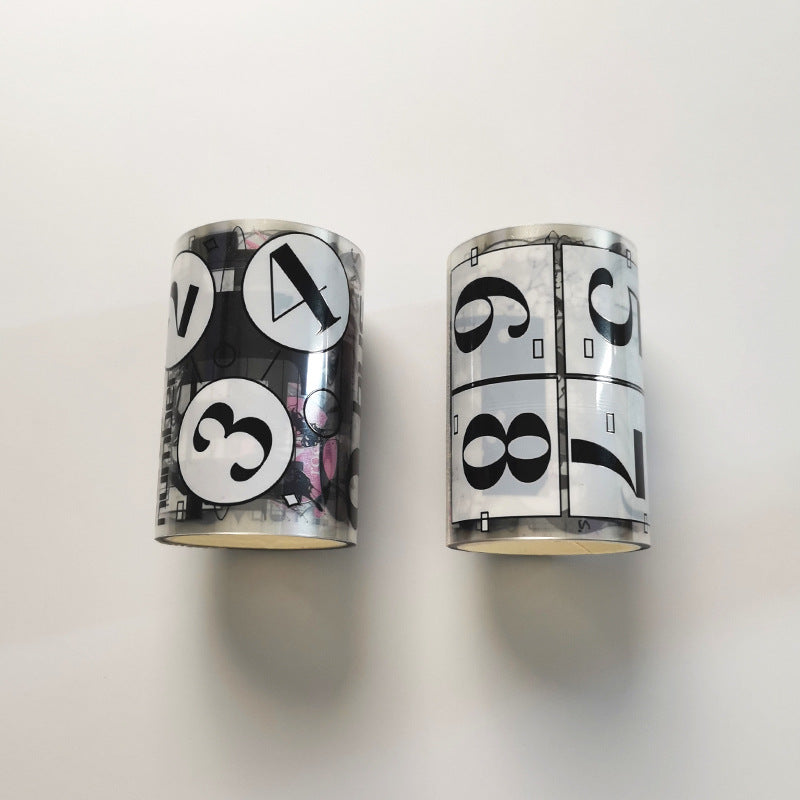 English Letters Series PET Tape featuring letter designs for journaling, scrapbooking and collage