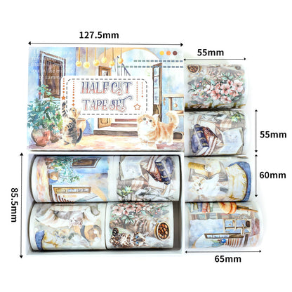 Xiao mi playful Die Cutting Fog PET Tape Set for journaling, scrapbooking and collage