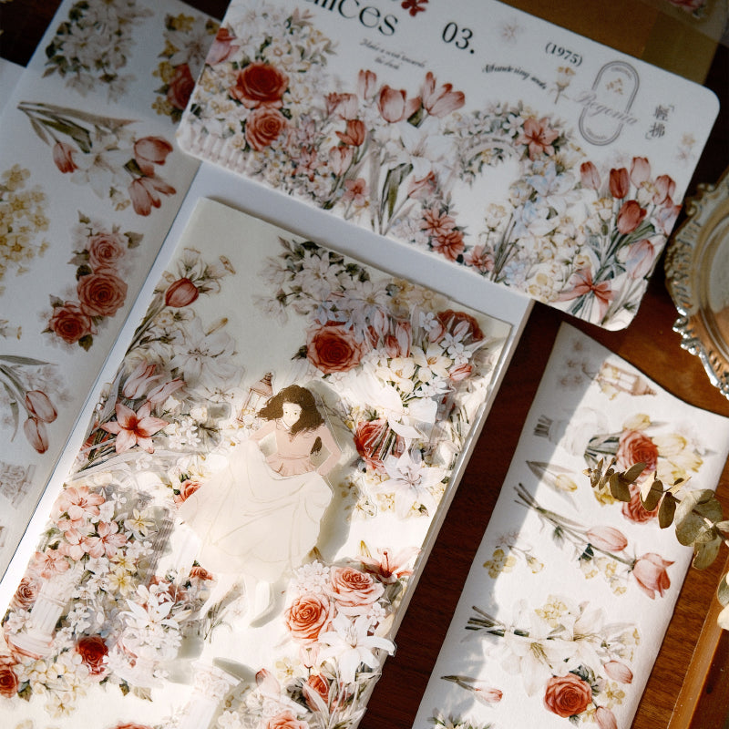 6cm*120cm Flower Pavilion Die Cutting Washi/PET Tape