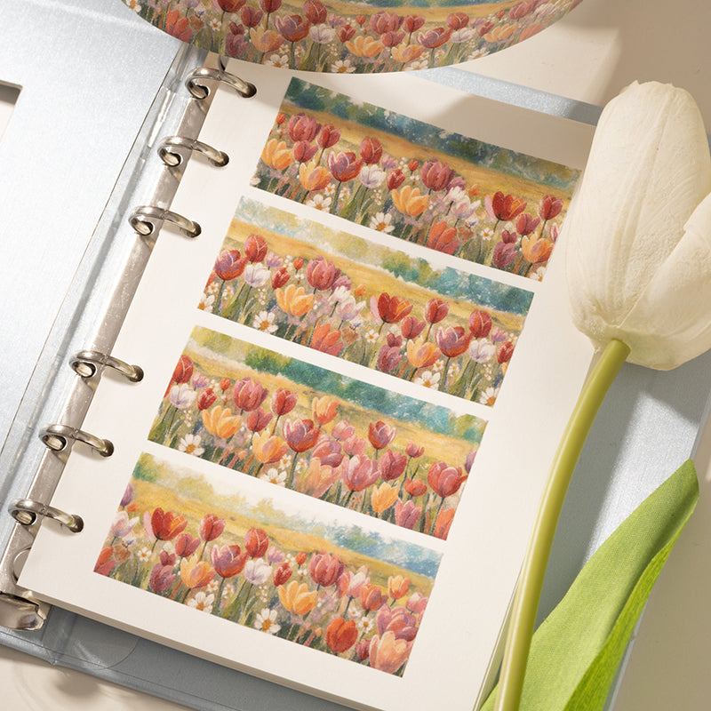 Sea of flowers series Washi Tape featuring flower, and sea designs for journaling, scrapbooking and collage