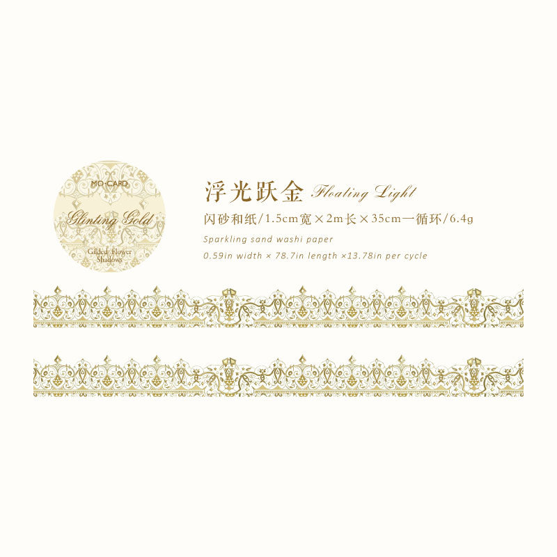 Gilded Flower Shadow Series Flash Sand Washi Tape