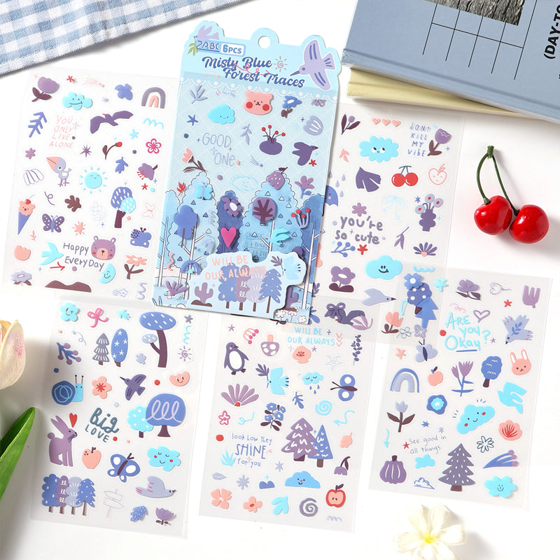 Cloud Travel Series Sticker featuring cloud designs for journaling, scrapbooking and collage