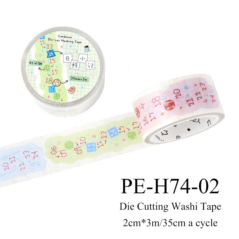 Tea Bag Little Bird Diary Series Die Cutting Washi Tape