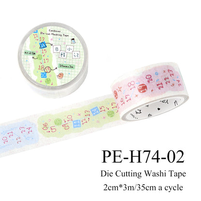 Tea Bag Little Bird Diary Series Die Cutting Washi Tape