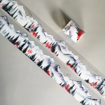 Mountain Forest Path Series PET Tape featuring forest designs for journaling, scrapbooking and collage