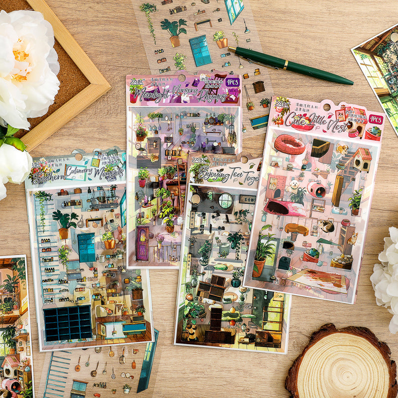 Quiet Gentle Narrative Series 3D Sticker for journaling, scrapbooking and collage