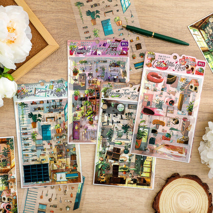Quiet Gentle Narrative Series 3D Sticker for journaling, scrapbooking and collage