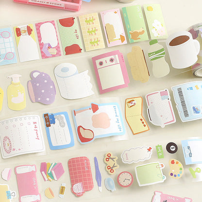 Doudoudi Life Diary Series Die Cutting Writing Paper Tape for journaling, scrapbooking and collage