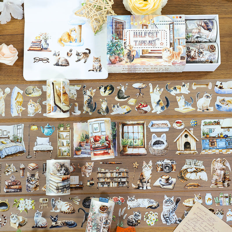 Xiao mi playful Die Cutting Fog PET Tape Set for journaling, scrapbooking and collage